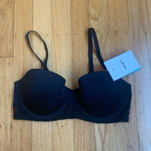NWT DKNY Balconette black wire bra. 34C